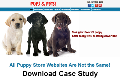 websites for puppy stores